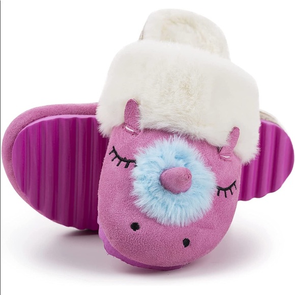 NEW Animal Slippers,Cute House Fuzzy Fluffy Clogs for Toddler/Little Kid/Big Kid - Picture 2 of 5
